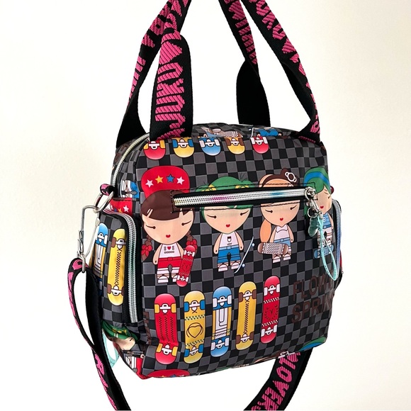 Harajuku Lovers Skater Girls Black Kawaii Handbag - Picture 6 of 9